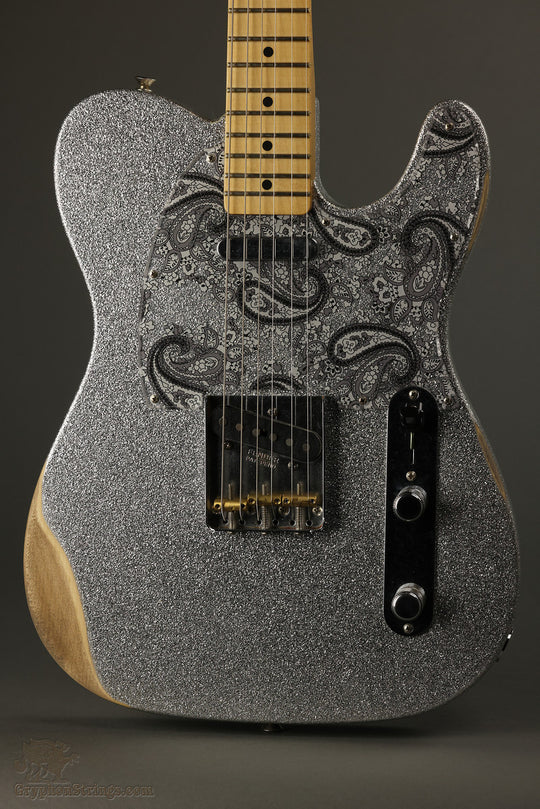 Fender Brad Paisley Road Worn Telecaster®, Maple Fingerboard, Silver Sparkle New