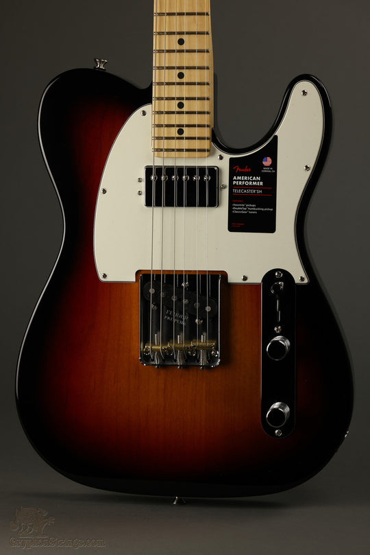 Fender American Performer Telecaster® with Humbucking, Maple Fingerboard, 3-Color Sunburst New