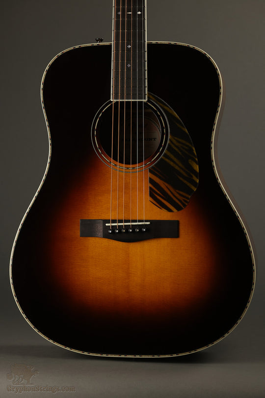Fender PD-220E Dreadnought, Ovangkol Fingerboard, 3-Color Vintage Sunburst New