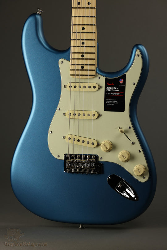 Fender American Performer Stratocaster®, Maple Fingerboard, Satin Lake Placid Blue New