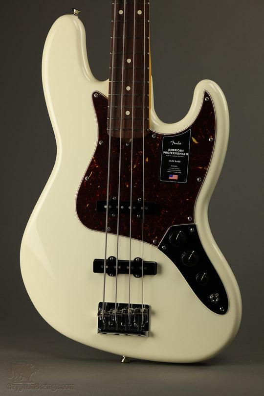 Fender American Professional II Jazz Bass®, Rosewood Fingerboard, Olympic White New