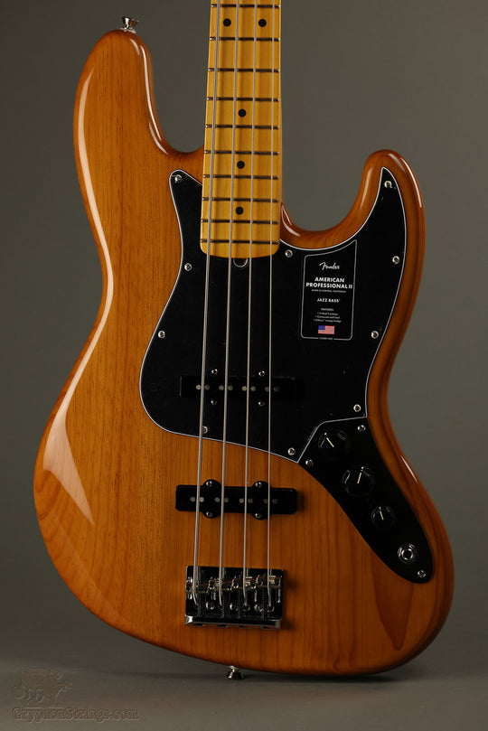 Fender American Professional II Jazz Bass®, Maple Fingerboard, Roasted Pine - New