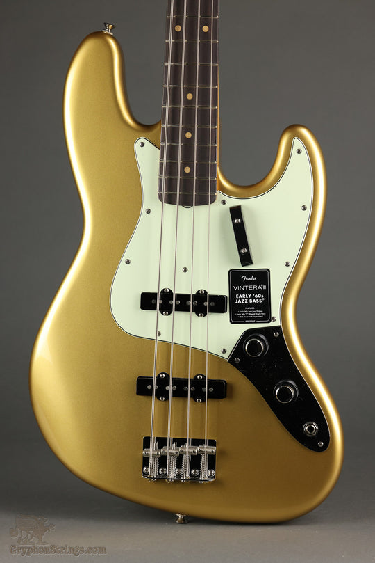 Fender Vintera® III Early '60s Jazz Bass®, Rosewood Fingerboard, Aztec Gold - New
