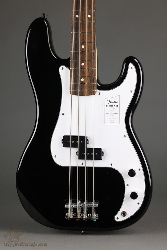 Fender Standard Precision Bass®, Laurel Fingerboard, White Pickguard, Black - New