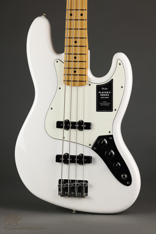 Fender Player II Jazz Bass®, Maple Fingerboard, Polar White - New