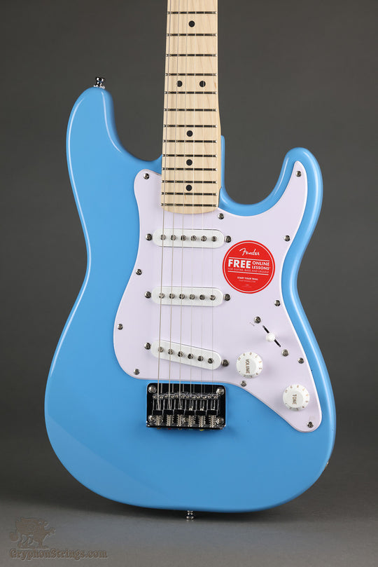 Squier Mini Stratocaster®, Maple Fingerboard, White Pickguard, California Blue - New