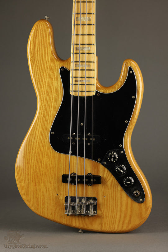 1979 Fender Jazz Bass Natural Electric Bass-Used