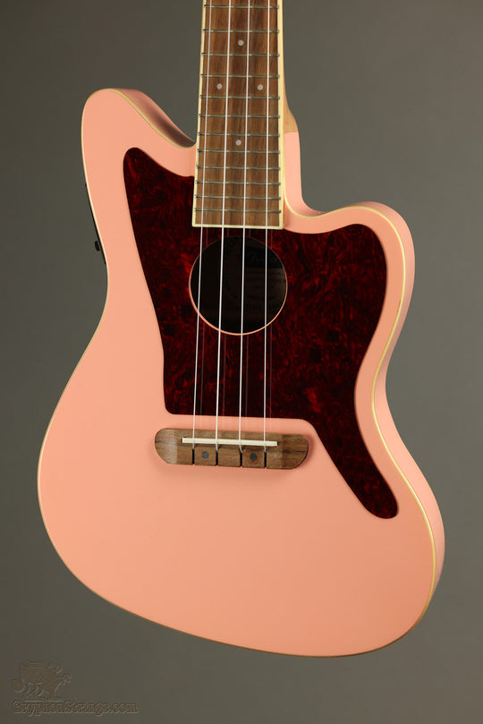 Fender Fullerton Jazzmaster® Uke, Walnut Fingerboard, Tortoiseshell Pickguard, Shell Pink - New