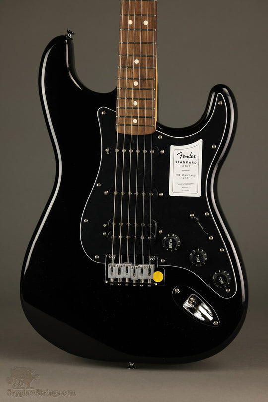 Fender Standard Stratocaster® HSS, Laurel Fingerboard, Black Pickguard, Black - New