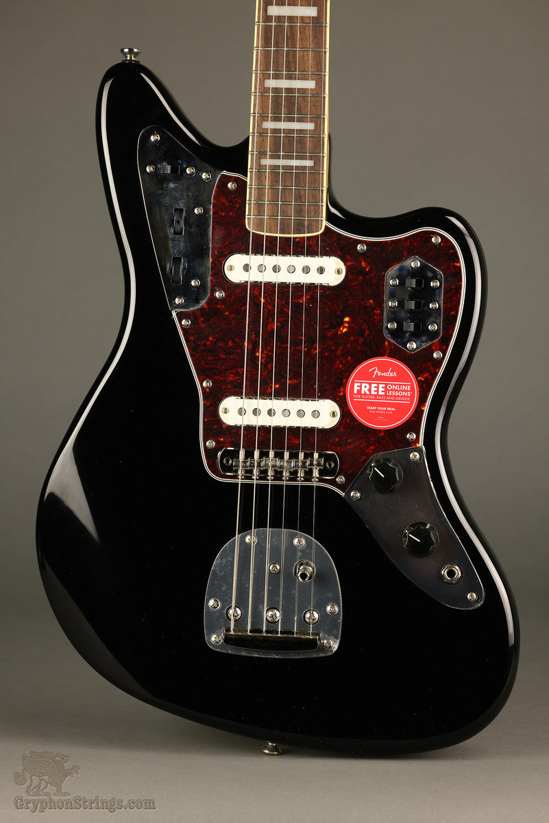 美品 Squier Classic Vibe ’70s Jaguar Black Squier Classic Vibe 70s Jaguar LRL, Black at Gear4music