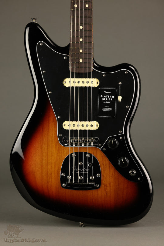 Fender Player II Jaguar®, Rosewood Fingerboard, 3 Color Sunburst - New