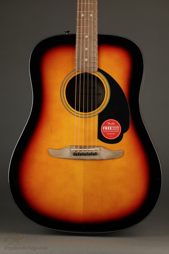 Fender California Standard Redondo™, Spruce Top, Black Pickguard, 3-Color Sunburst - New