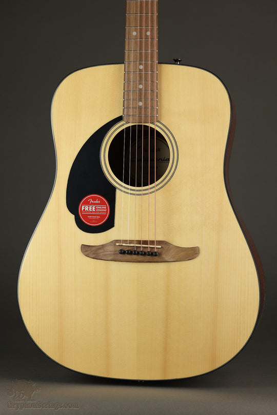 Fender California Standard Redondo™ Left-Handed, Spruce Top, Black Pickguard, Natural - New