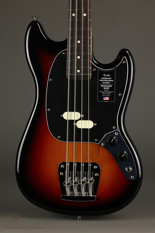 Fender American Professional Classic Mustang Bass®, Rosewood Fingerboard, 3-Color Sunburst - New