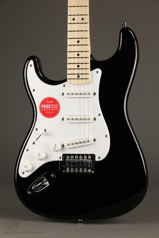 Squier Sonic® Stratocaster® Left-Handed, Maple Fingerboard, White Pickguard, Black - New