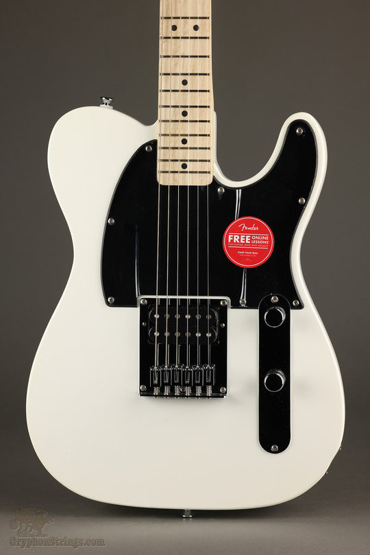 Squier Sonic® Esquire® H, Maple Fingerboard, Black Pickguard, Arctic White - New