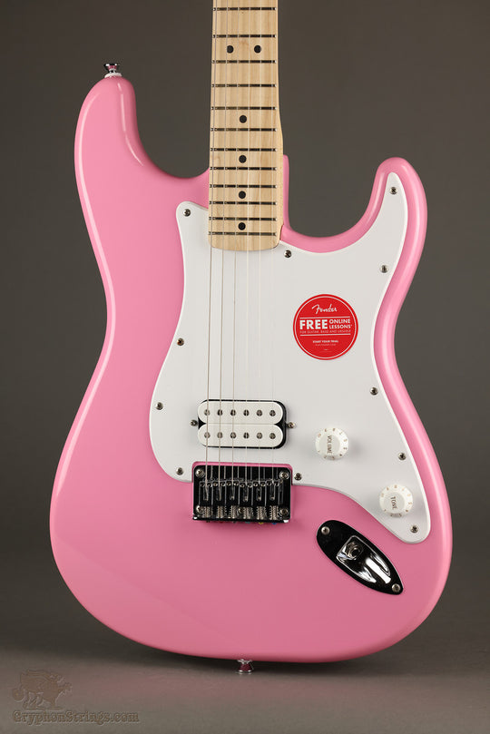 Squier Sonic® Stratocaster® HT H, Maple Fingerboard, White Pickguard, Flash Pink - New