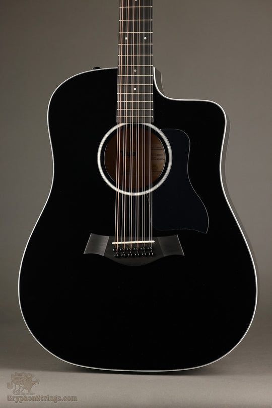 Taylor 250ce-BLK Plus 12-String Acoustic Electric Guitar - New
