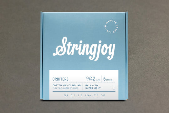 Stringjoy Orbiters | Balanced Super Light Gauge (9-42) Coated Nickel Wound Electric Guitar Strings