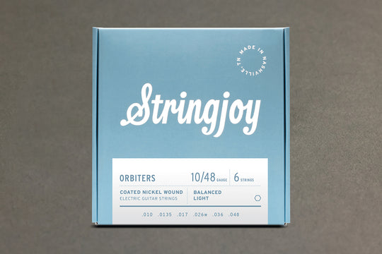 Stringjoy Orbiters | Balanced Light Gauge (10-48) Coated Nickel Wound Electric Guitar Strings