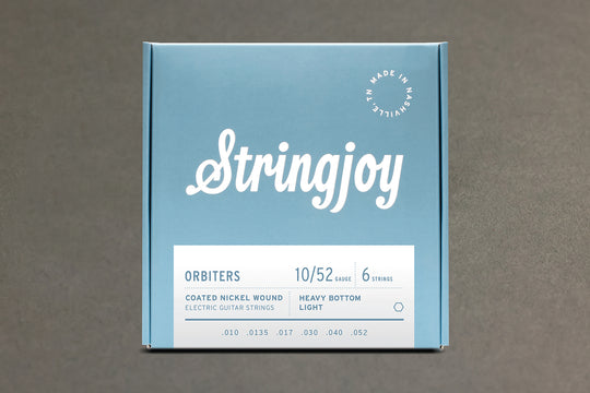 Stringjoy Orbiters | Heavy Bottom Light Gauge (10-52) Coated Nickel Wound Electric Guitar Strings