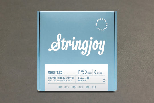 Stringjoy Orbiters | Balanced Medium Gauge (11-50) Coated Nickel Wound Electric Guitar Strings