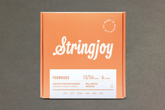 Stringjoy Foxwoods | Medium Gauge (13-56) Coated Phosphor Bronze Acoustic Guitar Strings