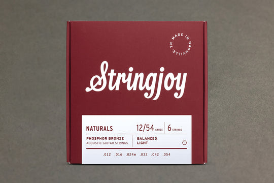 Stringjoy Naturals | Light Gauge (12-54) Phosphor Bronze Acoustic Guitar Strings