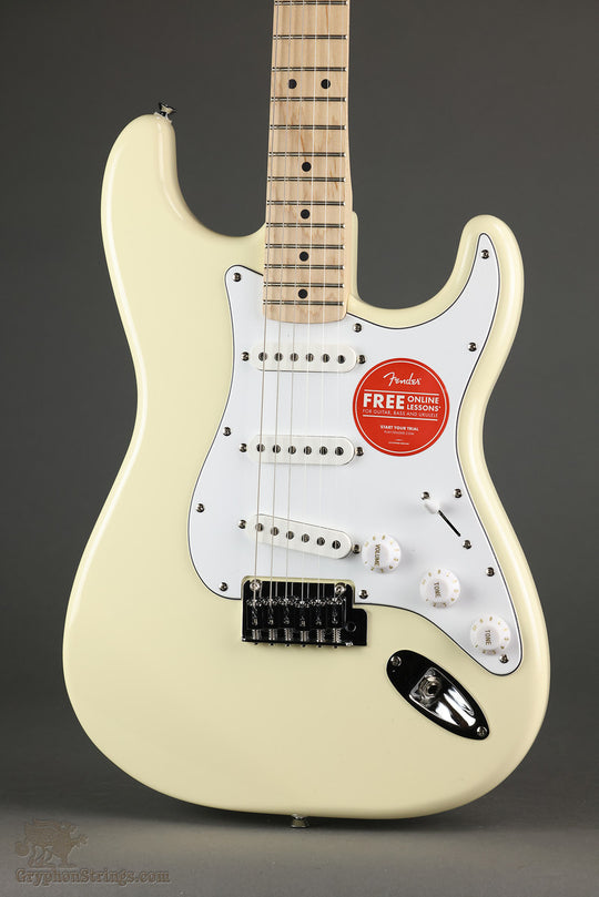 Squier Affinity Series™ Stratocaster®, Maple Fingerboard, White Pickguard, Olympic White - New