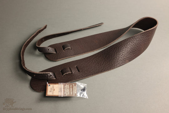 Lakota Leathers Banjo Straps - Non-Cradle 3" Chocolate