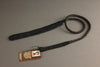 Lakota Leathers Mandolin Straps - Braided Round, Black, 43"