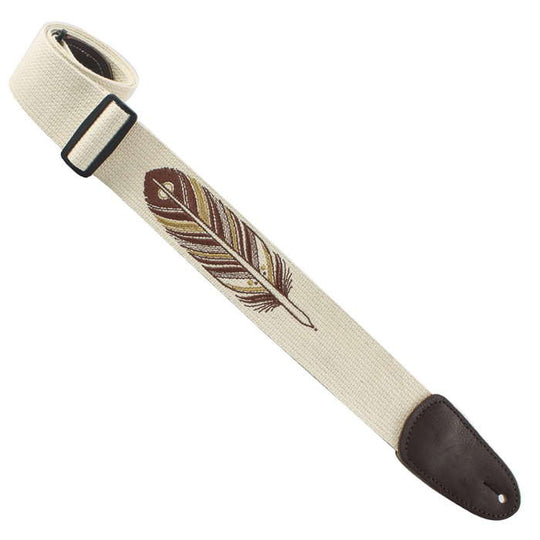 COTTON SERIES  EMBROIDERED FEATHER NATURAL