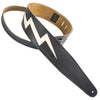 LEATHER SERIES  WHITE BOLT ON BLACK