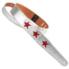 STAR SERIES  SILVER/RED LEATHER